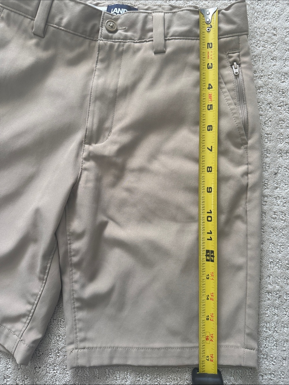 Lands End Classic Active Performance Chino Shorts - boys size 12 - Picture 6 of 7